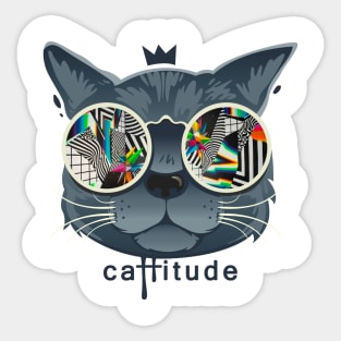 CATTITUDE Sticker